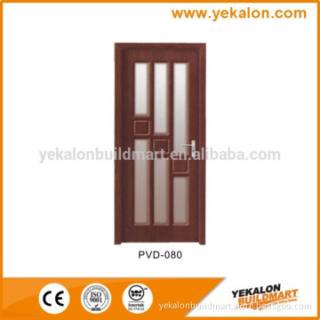 Yekalon Hot Sale MDF door Interior Door Flush series glass cheap MDF door